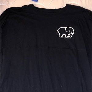 Navy Blue Long Sleeved Ivory Ella T-Shirt